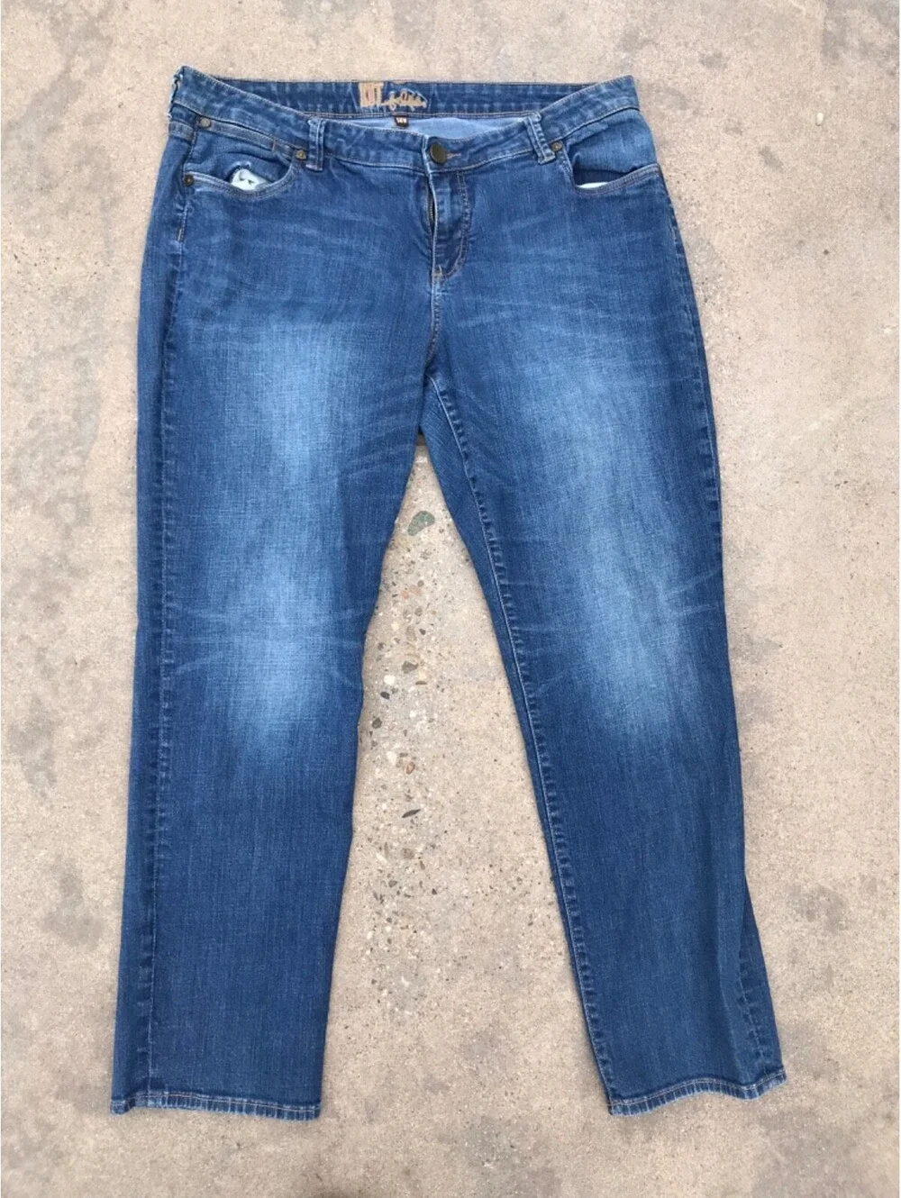 Kut from the Kloth Jeans Womens 14W Blue Katy Boyfriend Dark Wash Denim 36W 29L